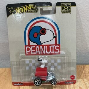 Hot Wheels Pop Culture Peanuts Snoopy Real Riders Diecast Car 1:64 JBL84